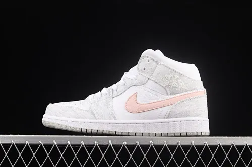 All Categories Air Jordan Jordan Series Basketball Shoes Air Jordan 1 Mid Air Jordan 1 Mid AJ1 Joe 1 White Gray Pink Mid-top Cultural Basketball Shoes DN4045-001